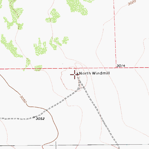 Topographic Map of North Windmill, TX