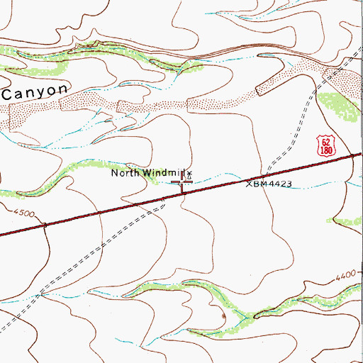 Topographic Map of North Windmill, TX