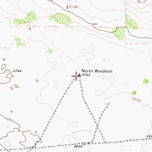 Topographic Map of North Windmill, TX