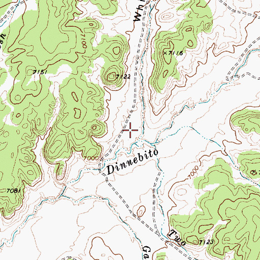 Topographic Map of White Neck Valley, AZ