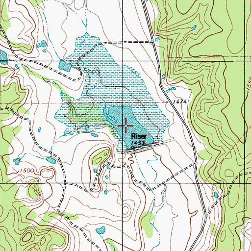 Topographic Map of Northeast Lateral Watershed Number One, TX
