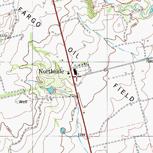 Topographic Map of Northside, TX