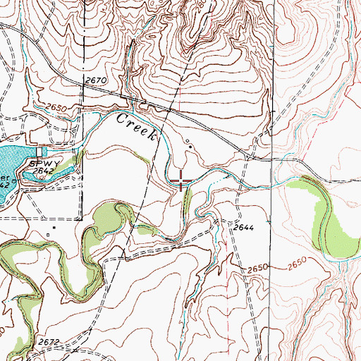 Topographic Map of Northup Creek, TX