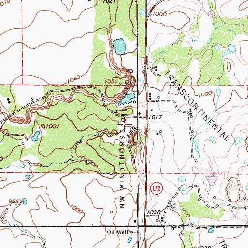 Topographic Map of Northwest Windthorst Oil Field, TX