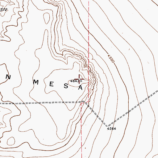Topographic Map of Norton Mesa, TX