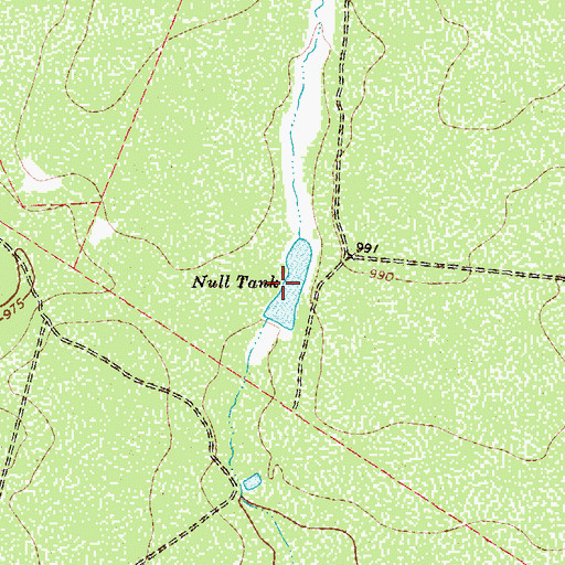 Topographic Map of Null Tank, TX