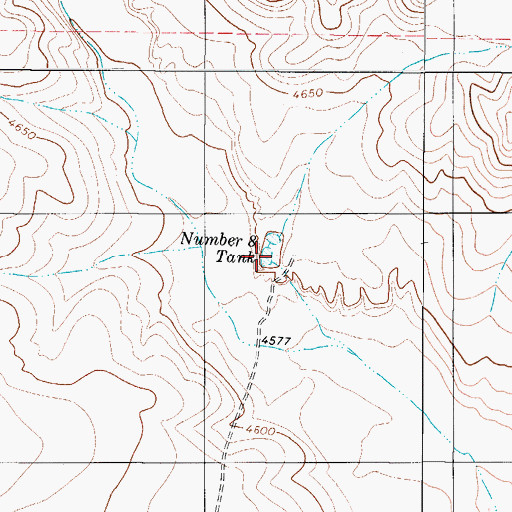 Topographic Map of Number Eight Tank, TX