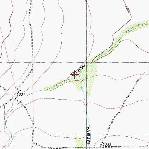 Topographic Map of Number Four Draw, TX