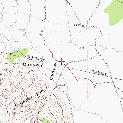Topographic Map of Number One Canyon, TX