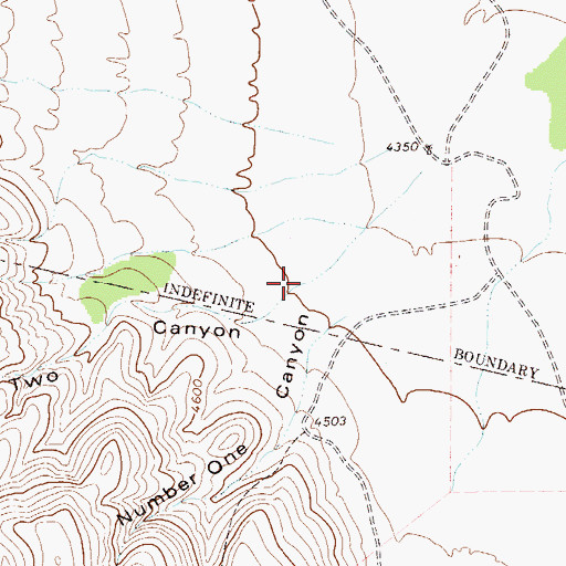 Topographic Map of Number Two Canyon, TX