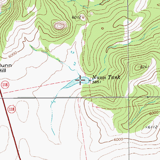 Topographic Map of Nunn Tank, TX
