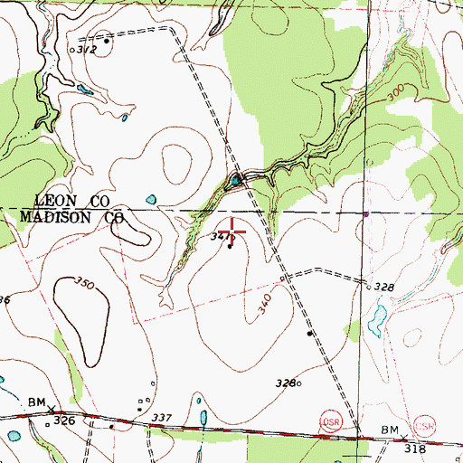 Topographic Map of OSR Oil Field, TX