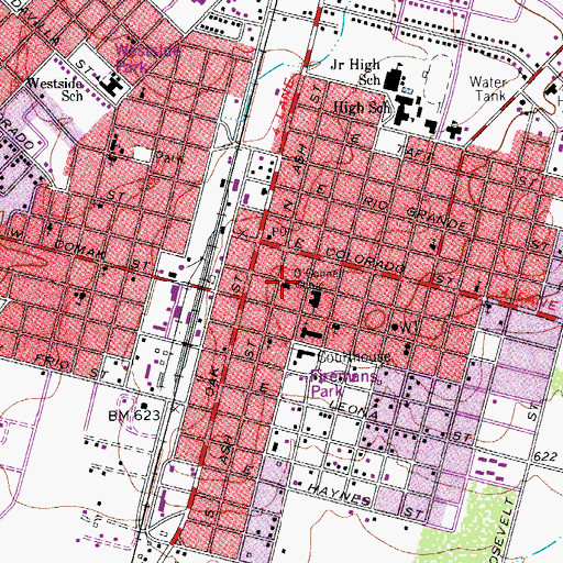 Topographic Map of O'Conner Clinic, TX