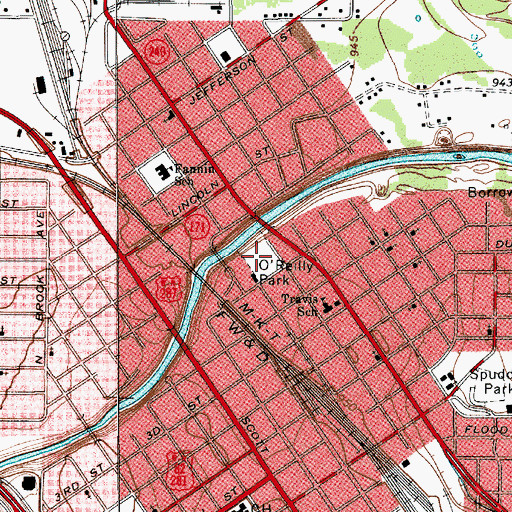 Topographic Map of O'Reilly Park, TX