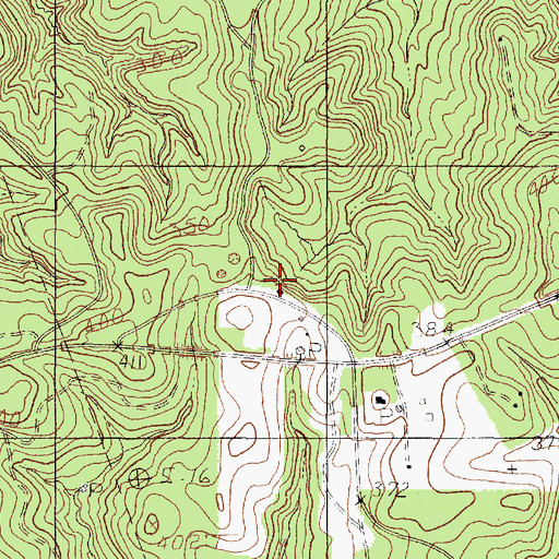 Topographic Map of Oak Grove Church, TX