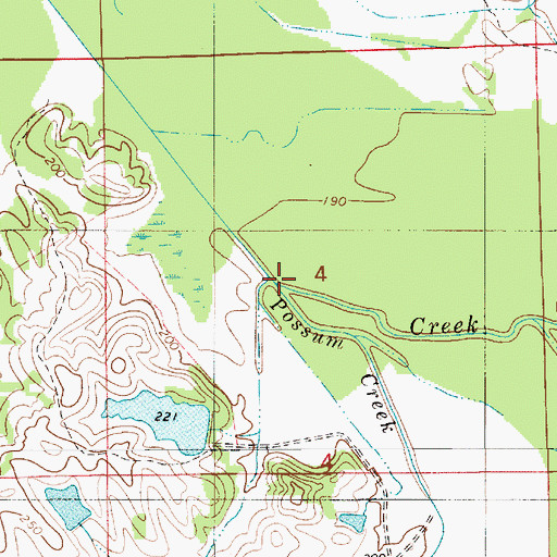 Topographic Map of Possum Creek, AL