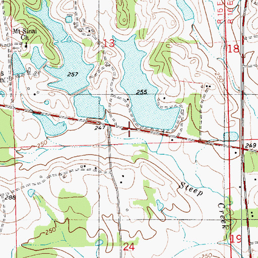 Topographic Map of Powell Station (historical), AL