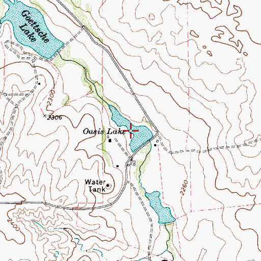 Topographic Map of Oasis Lake, TX