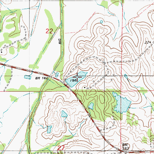 Topographic Map of Powers Pond, AL