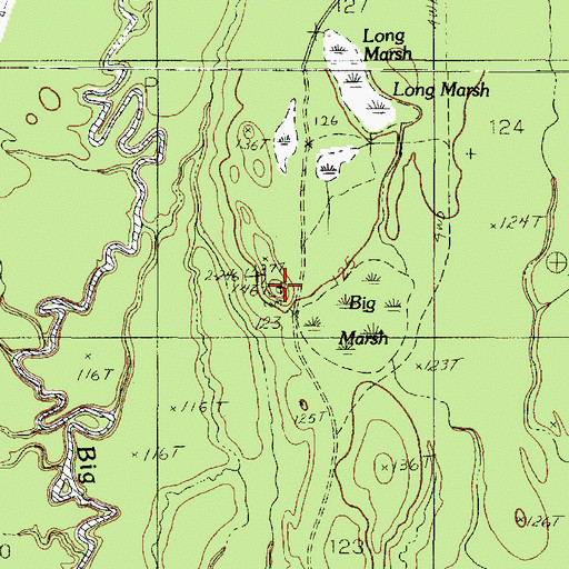 Topographic Map of Odom Cemetery, TX