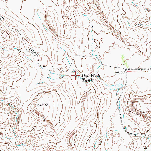 Topographic Map of Oil Well Tank, TX