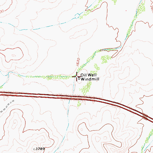Topographic Map of Oil Well Windmill, TX