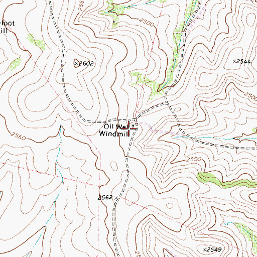 Topographic Map of Oil Well Windmill, TX