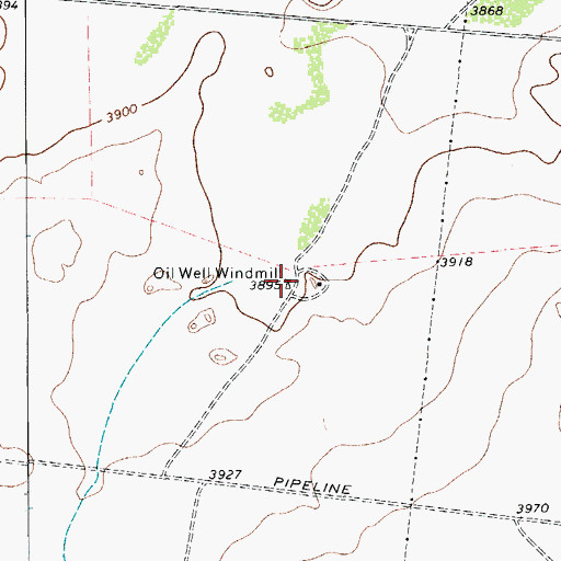 Topographic Map of Oil Well Windmill, TX