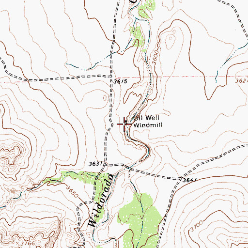 Topographic Map of Oil Well Windmill, TX
