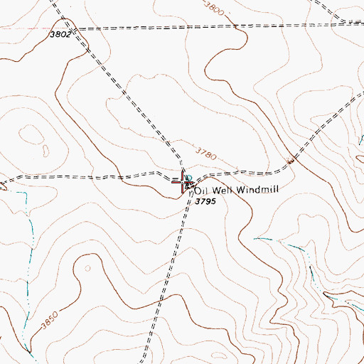 Topographic Map of Oil Well Windmill, TX