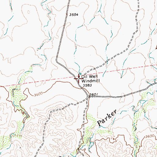 Topographic Map of Oil Well Windmill, TX
