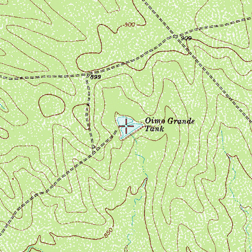 Topographic Map of Oimo Grande Tank, TX