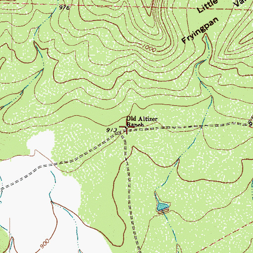 Topographic Map of Old Altizer Ranch, TX