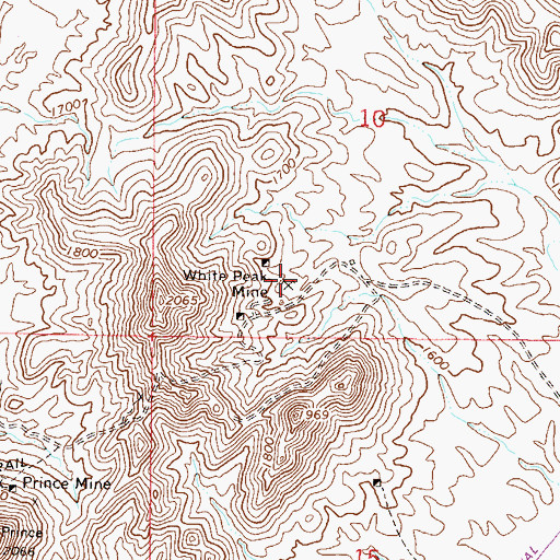Topographic Map of White Peak Mine, AZ