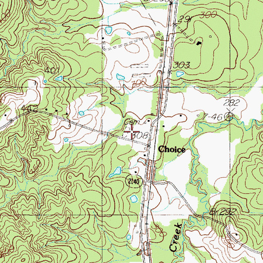 Topographic Map of Old Buckner Cemetery, TX