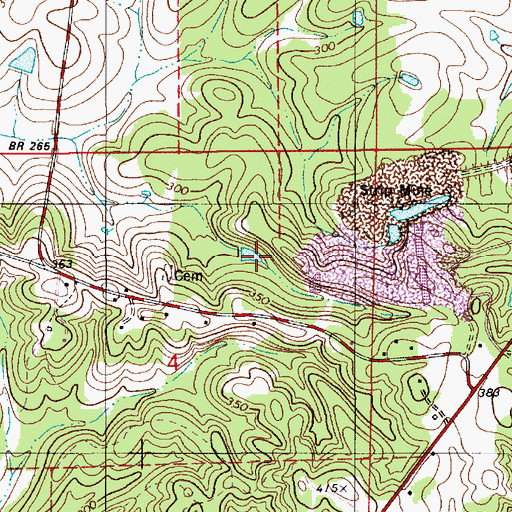 Topographic Map of Robinsons Pond, AL