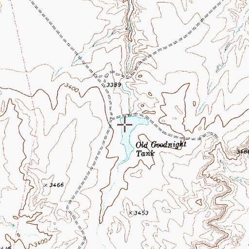 Topographic Map of Old Goodnight Tank, TX