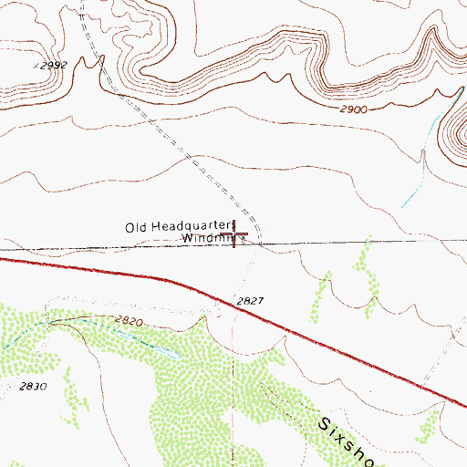 Topographic Map of Old Headquarters Windmill, TX