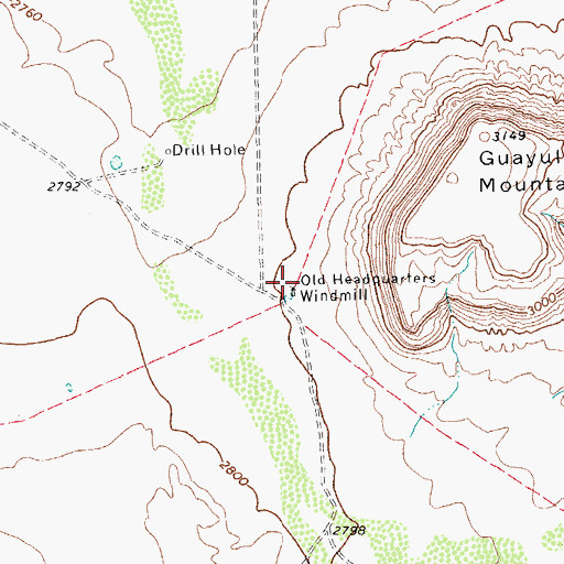 Topographic Map of Old Headquarters Windmill, TX