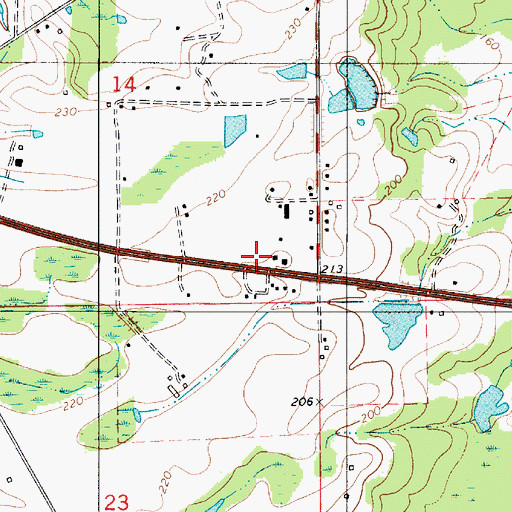 Topographic Map of Roland Industrial School (historical), AL