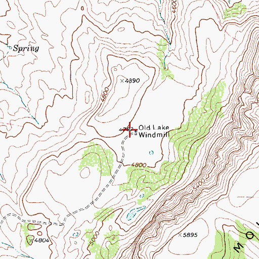 Topographic Map of Old Lake Windmill, TX