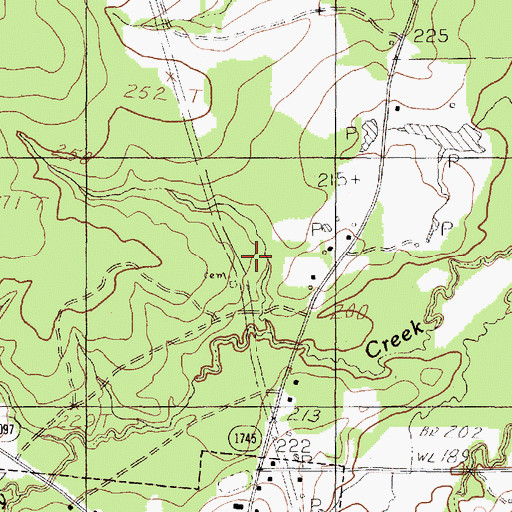 Topographic Map of Old Mount Zion Cemetery, TX
