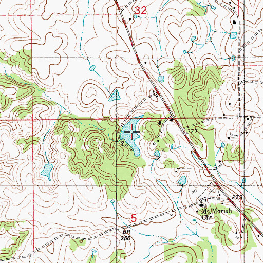 Topographic Map of Russells Pond, AL