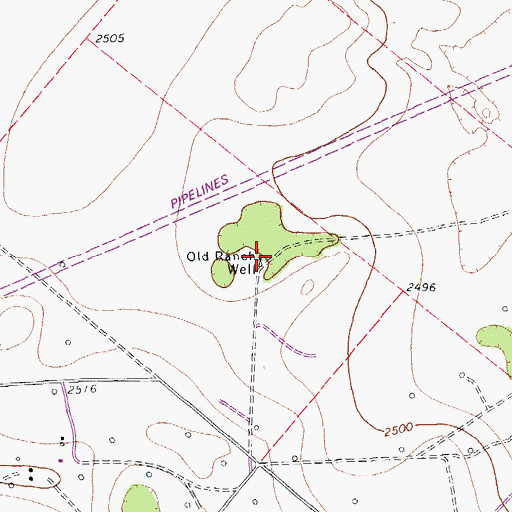Topographic Map of Old Ranch Well, TX