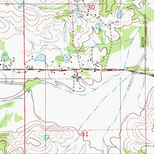 Topographic Map of Saint Joseph Church, AL