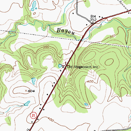 Topographic Map of Old Stagecoach Inn, TX