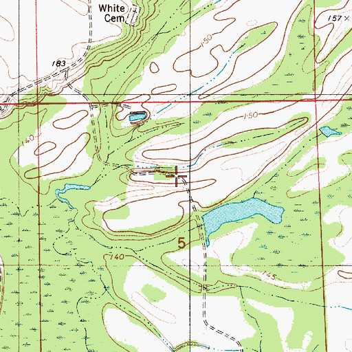 Topographic Map of Saint Marks Church, AL