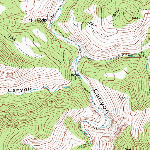 Topographic Map of Old Tank Canyon, TX