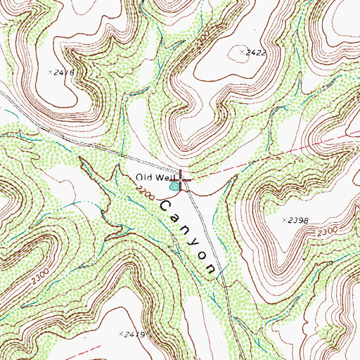 Topographic Map of Old Well, TX