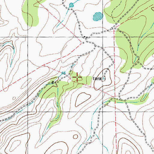 Topographic Map of Old Word Ranch, TX